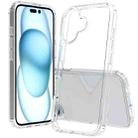 For iPhone 16 Scratchproof Acrylic TPU Phone Case(Transparent) - 1