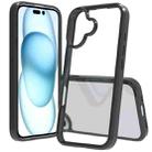 For iPhone 16 Scratchproof Acrylic TPU Phone Case(Black) - 1