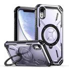 For iPhone XR Armor Series Holder Phone Case(Light Purple) - 1