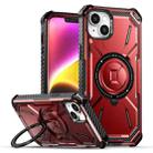 For iPhone 15 Plus Armor Series Holder Phone Case(Red) - 1