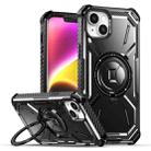 For iPhone 15 Plus Armor Series Holder Phone Case(Black) - 1