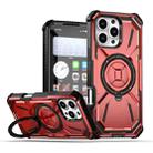 For iPhone 16 Pro Max Armor Series Holder Phone Case(Red) - 1