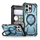 For iPhone 16 Pro Max Armor Series Holder Phone Case(Blue) - 1