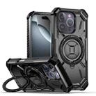 For iPhone 16 Pro Armor Series Holder Phone Case(Black) - 1