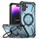 For iPhone 16 Plus Armor Series Holder Phone Case(Blue) - 1