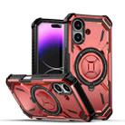 For iPhone 16 Armor Series Holder Phone Case(Red) - 1