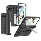 For Google Pixel Fold GKK Integrated Fold Hinge Full Coverage Phone Case with Wrist Strap(Black) - 1