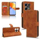 For Infinix Note 30 VIP Skin Feel Magnetic Flip Leather Phone Case(Brown) - 1