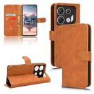 For Infinix GT 10 Pro Skin Feel Magnetic Flip Leather Phone Case(Brown) - 1