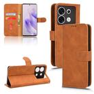 For Infinix Zero 30 5G Skin Feel Magnetic Flip Leather Phone Case(Brown) - 1