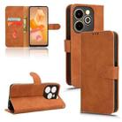 For Infinix Hot 40i Skin Feel Magnetic Flip Leather Phone Case(Brown) - 1