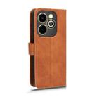 For Infinix Hot 40i Skin Feel Magnetic Flip Leather Phone Case(Brown) - 3