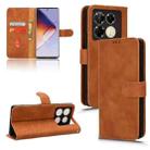 For Infinix Note 40 5G Skin Feel Magnetic Flip Leather Phone Case(Brown) - 1