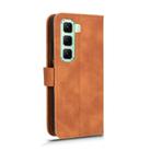 For Infinix Hot 50 5G Skin Feel Magnetic Flip Leather Phone Case(Brown) - 3