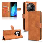 For Infinix Zero 40 4G Skin Feel Magnetic Flip Leather Phone Case(Brown) - 1