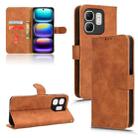 For Infinix Hot 50i / Smart 9 Skin Feel Magnetic Flip Leather Phone Case(Brown) - 1