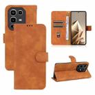 For Infinix Note 50 Pro 4G Skin Feel Magnetic Flip Leather Phone Case(Brown) - 1