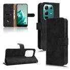 For Infinix Note 50x Skin Feel Magnetic Flip Leather Phone Case(Black) - 1