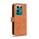 For Infinix Note 50x Skin Feel Magnetic Flip Leather Phone Case(Brown) - 3