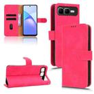 For Infinix Smart 10 Plus 4G Skin Feel Magnetic Flip Leather Phone Case(Rose Red) - 1