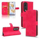 For Honor 90 Pro Skin Feel Magnetic Flip Leather Phone Case(Rose Red) - 1