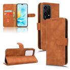 For Honor 200 Lite Global Skin Feel Magnetic Flip Leather Phone Case(Brown) - 1