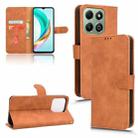 For Honor X6b Skin Feel Magnetic Flip Leather Phone Case(Brown) - 1