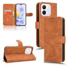 For Honor X60i 5G Skin Feel Magnetic Flip Leather Phone Case(Brown) - 1