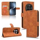 For Honor Magic7 Pro Skin Feel Magnetic Flip Leather Phone Case(Brown) - 1