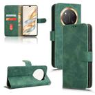 For Honor X60 Pro 5G / X9c 5G Skin Feel Magnetic Flip Leather Phone Case(Green) - 1