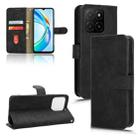 For Honor X5b 4G Skin Feel Magnetic Flip Leather Phone Case(Black) - 1