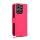For Honor X8c 4G Skin Feel Magnetic Flip Leather Phone Case(Rose Red) - 3