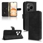 For Honor Power 5G Skin Feel Magnetic Flip Leather Phone Case(Black) - 1