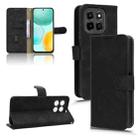 For Honor X6c 4G Skin Feel Magnetic Flip Leather Phone Case(Black) - 1