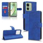 For Motorola Edge 40 Skin Feel Magnetic Flip Leather Phone Case(Blue) - 1
