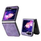 For Samsung Galaxy Z Flip5 AZNS 3D Embossed Skin Feel Phone Case(Purple) - 1