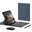 For Google Pixel Fold GKK Gear Adjustment Bluetooth Keyboard with Pen + Mouse + Leather Case(Green) - 1