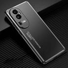 For OPPO Reno10 Frosted Metal Phone Case(Black) - 1