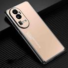 For OPPO Reno10 Frosted Metal Phone Case(Gold) - 1