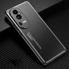 For OPPO Reno10 Pro Frosted Metal Phone Case(Black) - 1