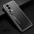 For OPPO Reno10 Pro+ Frosted Metal Phone Case(Black) - 1