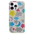 For iPhone 14 Pro Max PC + TPU Dual-side Laminating IMD Phone Case(White Star Moon) - 1