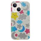 For iPhone 13 PC + TPU Dual-side Laminating IMD Phone Case(White Star Moon) - 1