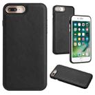 For iPhone 6s Plus / 7 Plus / 8 Plus Leather Texture Full Coverage Phone Case(Black) - 1