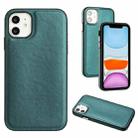 For iPhone 11 Leather Texture Full Coverage Phone Case(Green) - 1