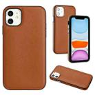 For iPhone 11 Leather Texture Full Coverage Phone Case(Brown) - 1