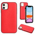 For iPhone 11 Leather Texture Full Coverage Phone Case(Red) - 1