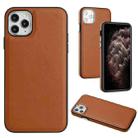 For iPhone 11 Pro Leather Texture Full Coverage Phone Case(Brown) - 1
