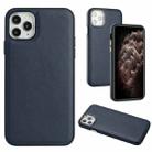 For iPhone 11 Pro Max Leather Texture Full Coverage Phone Case(Blue) - 1
