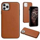 For iPhone 11 Pro Max Leather Texture Full Coverage Phone Case(Brown) - 1